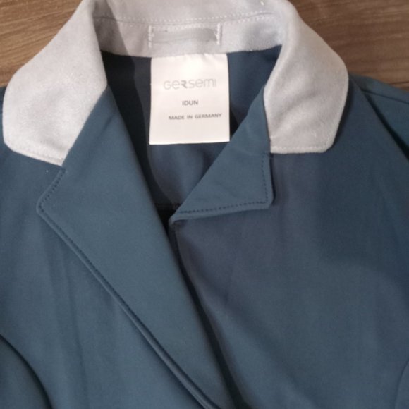 Gersumi Idun blue riding jacket grey collar size 8 - Picture 10 of 13